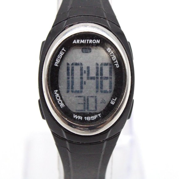 Vintage Armitron Digital Watch Womens Black Tone Stainless Steel WR 165 FT - Picture 3 of 8